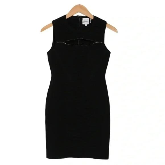 Herve Leger Ottoman Mini Dress Black Size S NWT - Picture 2 of 9